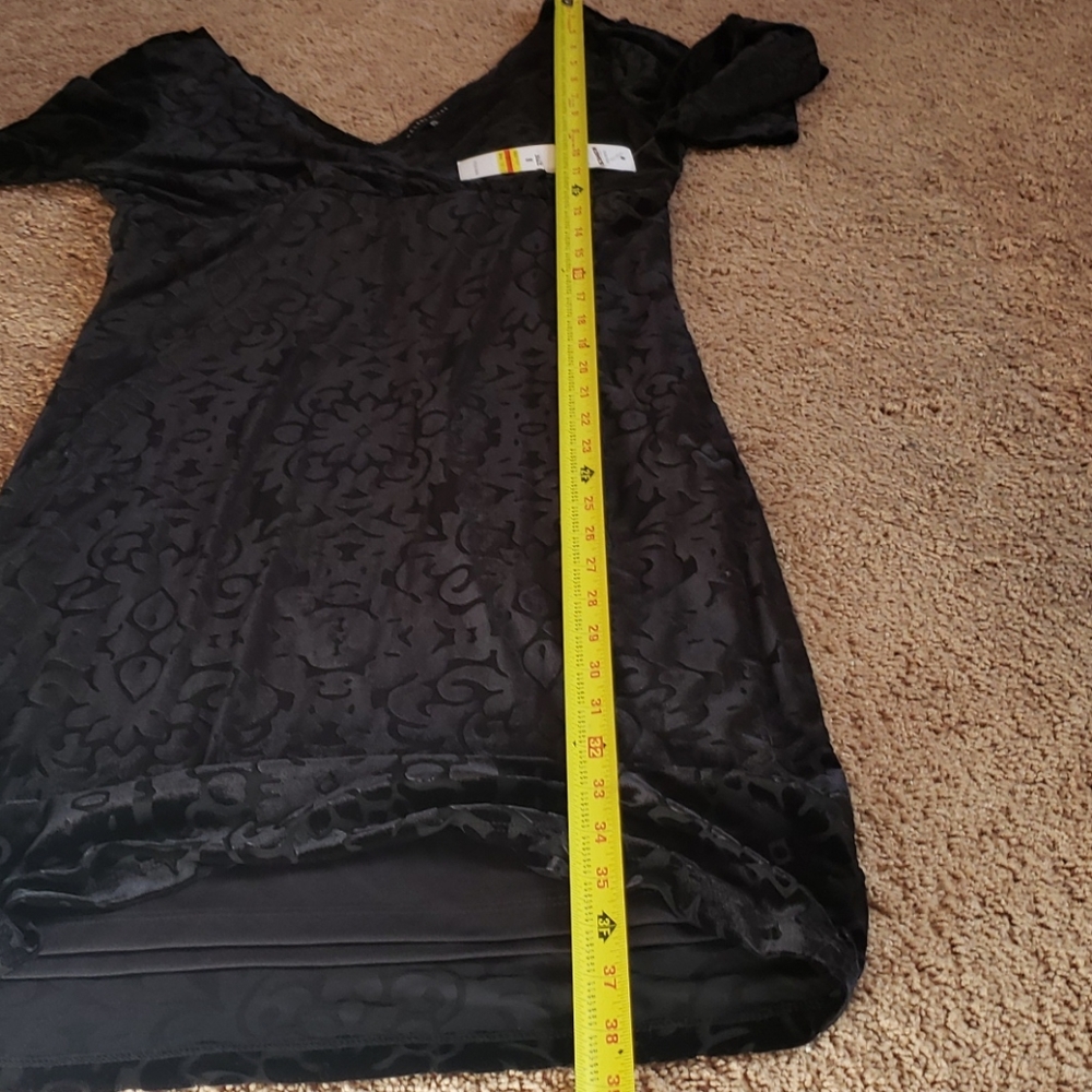 Velvety 3/4 sleeve Vneck/back dress sz8 - Picture 4 of 14